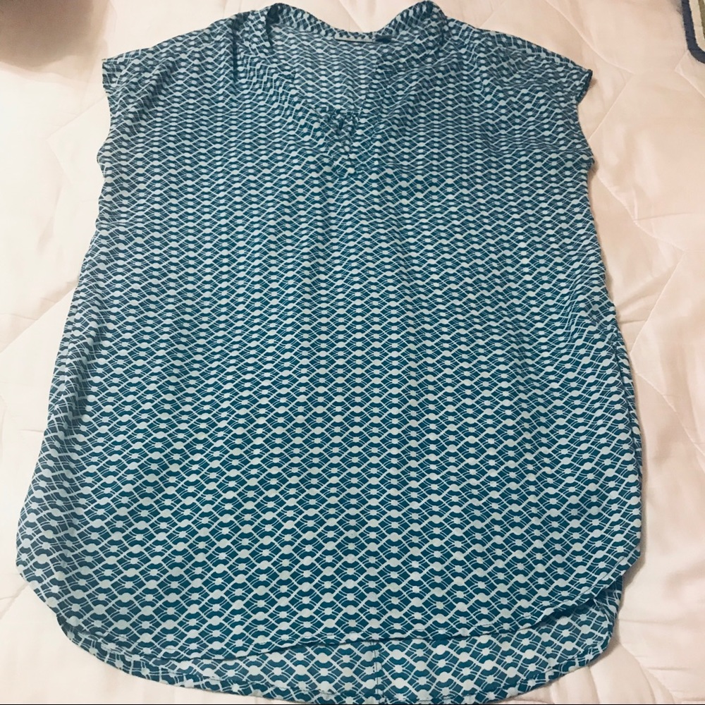 Halogen aqua tunic shirt